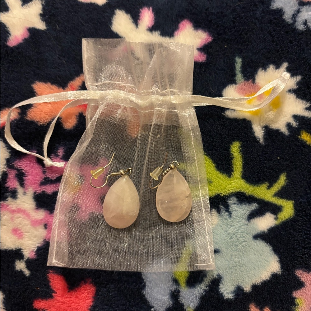Chic Teardrop Earrings in Soft Pink